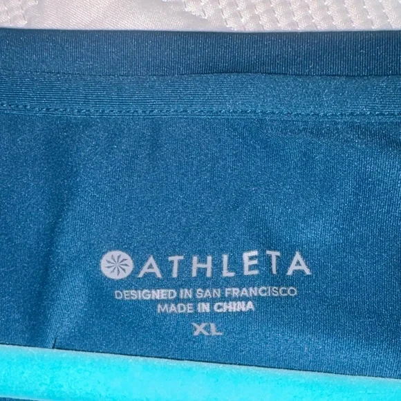 Athleta XL Teal Long Sleeve Top - Picture 3 of 4